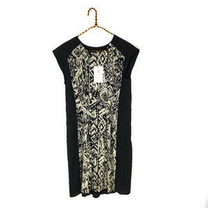 Stitch Fix THML Black & Cream Geo Knit Dress NWT